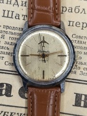 Rare collectiable Soviet Vintage watch Raketa Plane Pilot 2609A 21J USSR 1960s