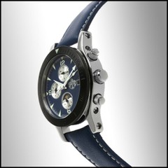 S.U.G. PHENOM MEN’S 21J AUTOMATIC WATCH NEW BLUE DIAL SUG BLUE LEATHER STRAP