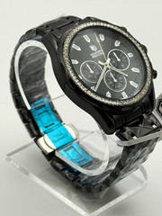 Brand New Montres Prestige by Invicta MPW-0362 45mm Black Band Crystal on Bezel