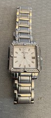 Bulova Diamond Woman Day Date Square MOP Pearl Dial Watch C637509 NEW BATTERY