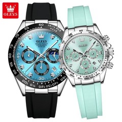 Olevs Sport Men’s and Women’s Watch, Quartz, Chronograph, Moon Phase, with Date