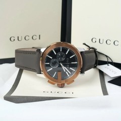 Gucci G-Chrono XL Steel Chronograph Black Dial Quartz Mens Watch YA101202 – NEW