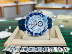 Rolex Yacht-Master II 116680 Steel & Blue Rubber B Band Mercedes Hands BOX/PAPER