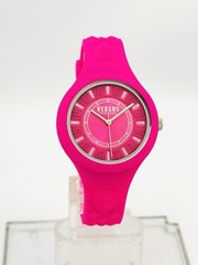 Versus by Versace SOQ030015 Pink Dial and Pink Rubber Silicone Strap Watch, SOQ