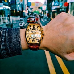 Fully automatic mechanical watch luminous sun, moon and stars men’s watch