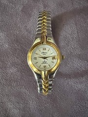 RELIANCE by CROTON GOLD TONE QUARTZ Watch Water Resistant Stainless Steel