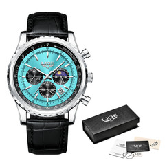 Men Watch Luxury Fashion Luminous Date Waterproof Man Quartz Wristwatch + Box