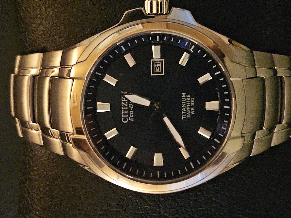 Citizen BM7170-53L Eco-Drive Paradigm Bold Titanium Blue Dial WR100 Watch