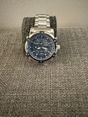 New Without Box Stauer Blue Stone Chronograph Men’s Watch Model 33207