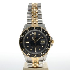 Rolex GMT-Master Stainless-steel 1675 Black Dial Mens 40-mm Automatic Watch