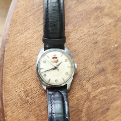 LeCoultre Automatic Vintage Cream Dial 34mm Stainless Steel Watch w/ Box