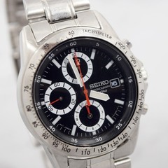 [Good] SEIKO Chronograph 7T92-0DW0 Black Dial Men’s Quartz Watch