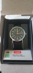 Timex T2N647 Men’s Weekender Black Nylon Slip-Thru Strap Watch- New!!