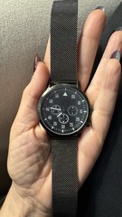 Goodfellow & Co Men’s Aviator Mesh Strap Gunmetal Analog Watch Men