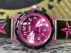 Lovely Working Dingbats LUCKY Star Teen Ladies Quartz Pink Watch LK10737