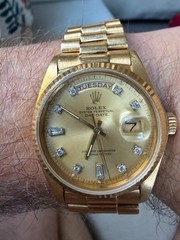 Rolex Day-Date 18038 18K Yellow Gold President Bracelet – Diamond Champagne Dial