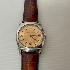 EMPORIO ARMANI AR0264 Quartz Watch Leather 4cm Dial 25cm Authentic Rare