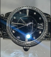David Yurman Classic 38mm Quartz Diamond Bezel Black MOP Dial Steel Bracelet