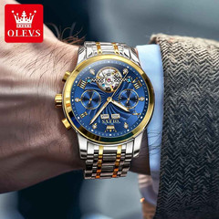 Automatic Mechanical Waterproof Watch Luxury Dial Strap Men Men’s