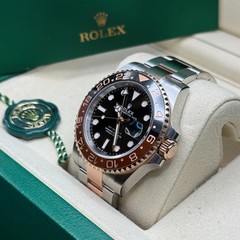 Rolex GMT-Master II NEW 2025 Rootbeer Two Tone Rose Gold Ceramic Bezel Oyster