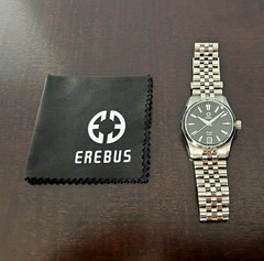 Erebus Ascent Automatic 36mm Black Dial Steel Bracelet 100m Date Screwdown