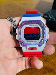 Activa Sport Digital Watch, Red, White, Blue, Holographic Bezel ACW8059-004