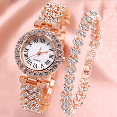 Reloj Casual de Cuarzo Hermoso Brazalete de Cuero con Pulsera de Moda para Mujer