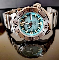 Tandorio Light Blue Monster Diver Sapphire Crystal 20ATM Automatic NH36A Watch