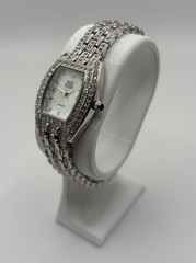 Nolan Miller Women Dress MOP Dial Crystal Bracelet Quartz Analog 23mm Watch 7″