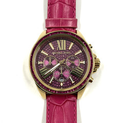 Michael Kors Wren Pink Dial Glitz Wrist Watch MK2449 Women’s Pink Strap