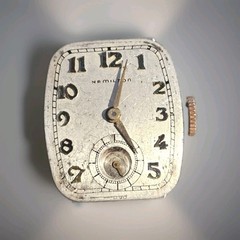 Vintage Hamilton Boulton 19J Manual Wind Watch 14K GF 18K Gold Applied Numerals