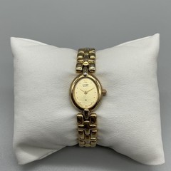 Vintage Citizen Womens Watch 16mm Gold Tone 3220-S33468 New Battery 6.5″