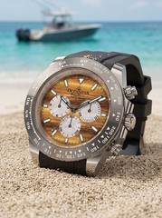 OCEANEVA WAVERACER TIGERSEYE SWISS MADE 41 JEWEL AUTO CHRONO SAPPHIRE 1000M WATC