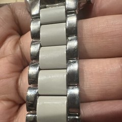 Working DKNY Womens Ceramic Chronograph Gray Steel Dainty Watch 37.5mm Fit 6.5”