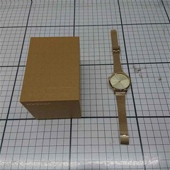 [A1R] Onono Vintage Gold Mesh Belt Minimalist Analog Men Watch [z2v]
