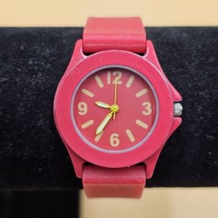 Vintage Xhileration Red & Yellow Quartz Ladies Watch Silicone Band New Battery