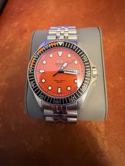 Orient Ray Raven II Orange Watch Sapphire + Jubilee Automatic Dive Mako
