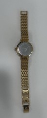 QVC Diamonique DMQ Women’s Gold Tone Watch Cubic Zirconia Bezel MOP Dial NEW!