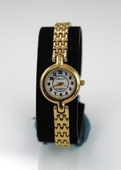 Sag Harbor Women Watch Stainless Steel Gold Water Resistant Battery White Quartz