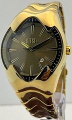 Men’s Diesel Mercurial Date Quartz Gold Dial Perfect Condition Wristwatch