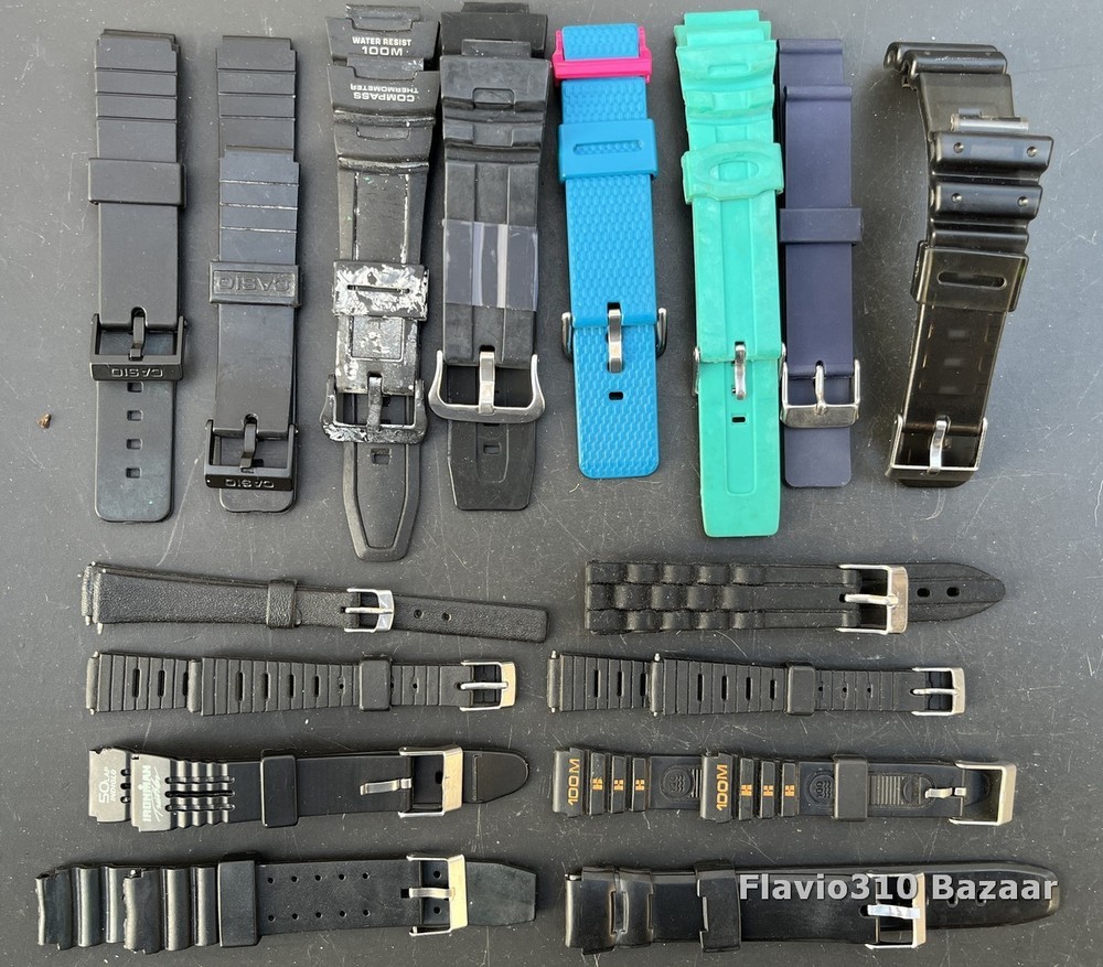 Various Resin Bands Casio etc Used – READ BELOW