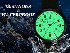 Casotime Tactical Military Watch for Men Field-Tested Analog “Black-Green”