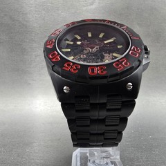 Android Corsair Skeleton Automatic Watch Men 49mm Black Dial Black Round Runs