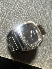 fossil big tic Kaleido,AM3696,Black Color Face,Cuff Strap, men’s Watch.
