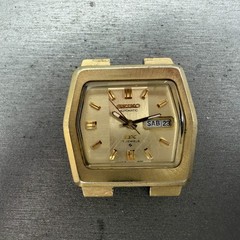 Seiko DX Automatic Watch Men 37mm Champagne Dial Gold Tone Daydate 6106-5529 Run