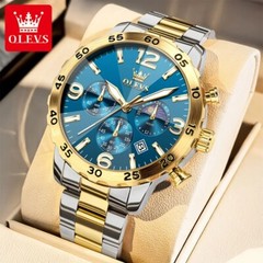 Waterproof Quartz Watch Men’s Luxury Luminous OLEVS Steel Stainless Men Strap