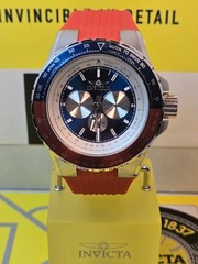 Invicta Aviator Skyshock Men’s Watch 50mm Orange & Black with Black DIal NEW