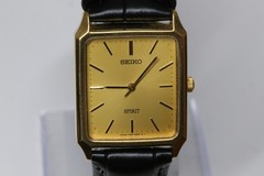 New battery and Belt Vintage SEIKO Spirit 7N01-5180 Gold Qz Men’s Watch JP