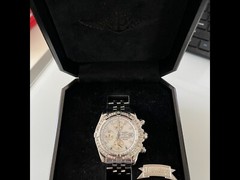 Breitling 13356 Evolution Chronomat White Dial Diamond Watch 3.0 ct
