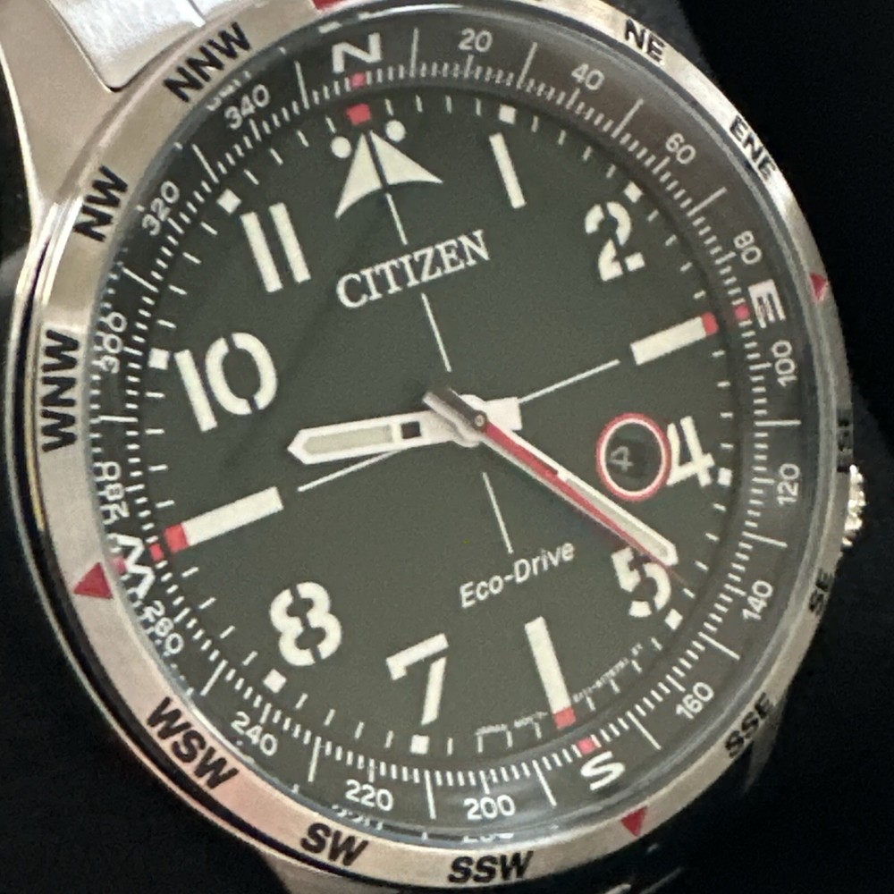 CITIZEN Eco-Drive AVION Stainless Steel Men’s Watch BM7551-50X X NEW MSRP $325